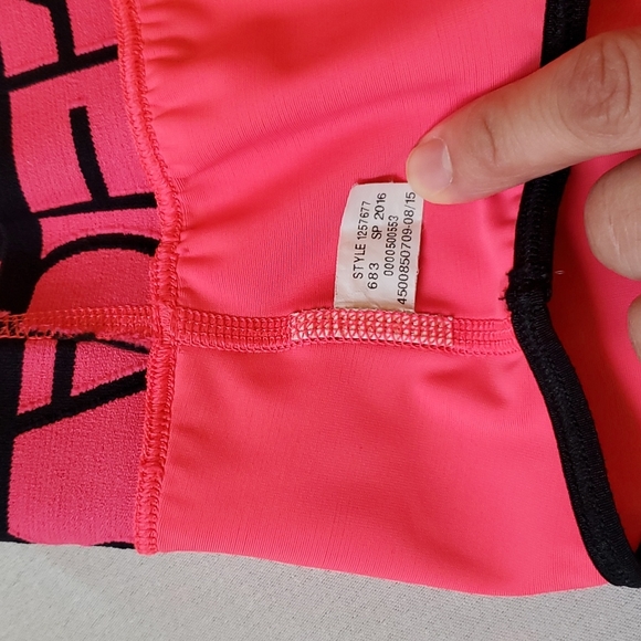 Under Armour Atletic Mid Sport Bra Neon Pink Size Small - Picture 5 of 6
